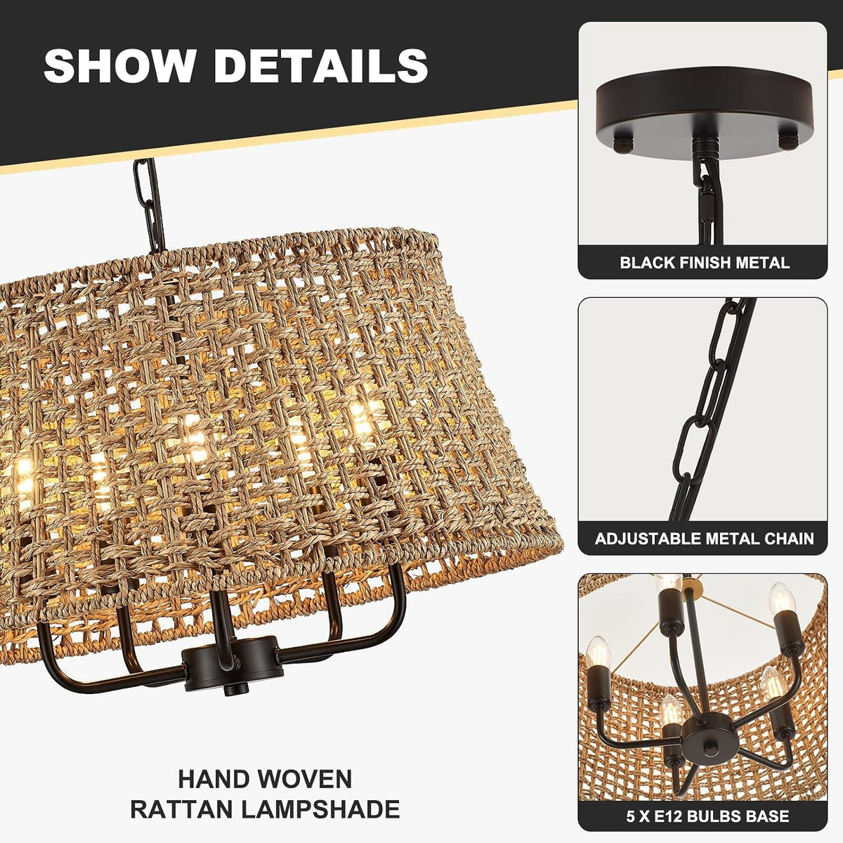 19-7-boho-rattan-chandelier-5-light-black-wicker-light-fixture