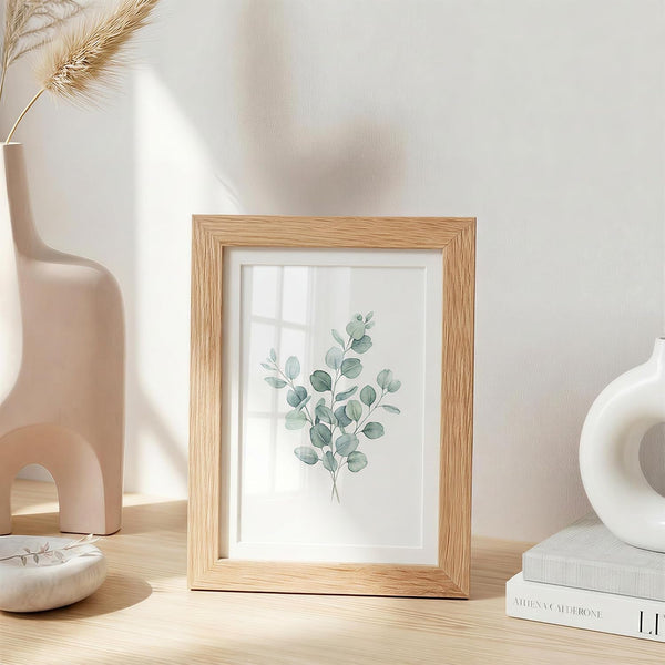 5X7 Picture Frame, Natural Oak Wood Frame Matted to 4X6 Photos2
