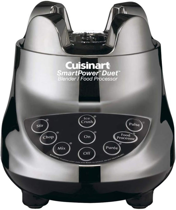 BFP-703BCP1 Smart Power Duet Blender & Food Processor, 500-Watt Motor, 48-Oz Glass Jar, 3-Cup Processor, 7-Speed Ice Crush, Stainless Steel Blades, Brushed Chrome, Bpa-Free, 120V3