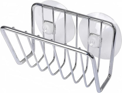 Sponge Holder for Kitchen Sink, Stainless Steel Suction Cup Sponge Caddy - Silver1