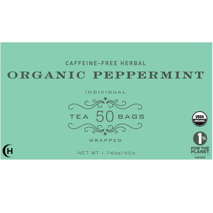 Organic Peppermint Herbal Tea Bags, 50 Count | USDA Organic Peppermint Herbal Tea from Oregon. Naturally Caffeine Free.5