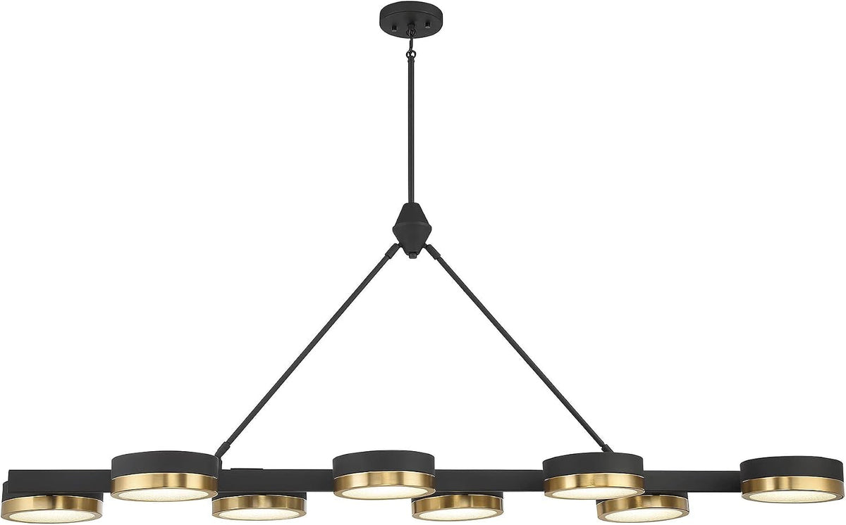 1-1636-8-143-ashor-modern-crushed-crystal-linear-chandelier-integrated-led-8-light-88-total-watts-23-h-x-60-l-matte-black-with-warm-brass-accents
