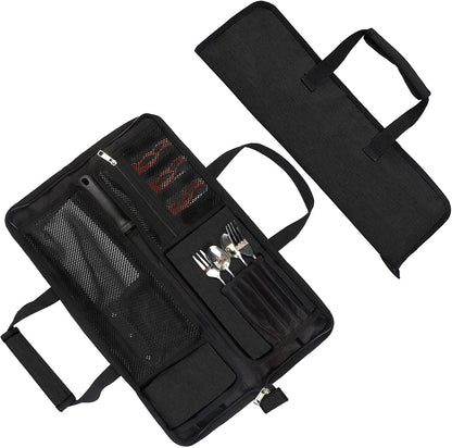 Chef’S Knife Roll Bag, Heavy Duty Oxford Chef Knife Bag, Portable 13 Slots Chef Knife Case, Multi-Function Cutlery Knives Pouch Holder Knife Wrap Wallet Tool Roll1