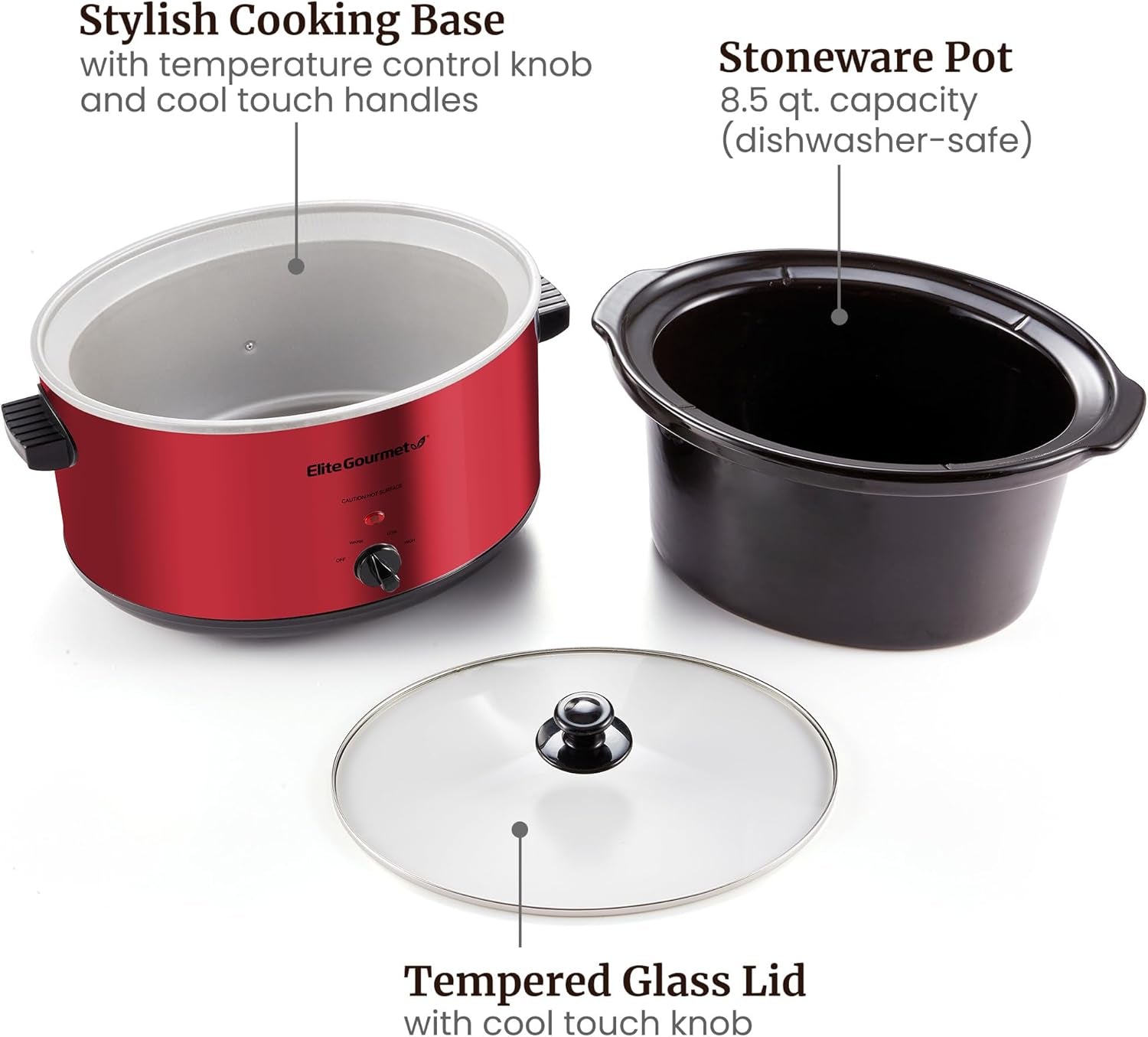 mst-900rxt-electric-ceramic-slow-cooker-8-5-qt-metallic-red-adjustable-temp-dishwasher-safe-glass-lid-crock-great-for-entrees-sauces-stews-dips