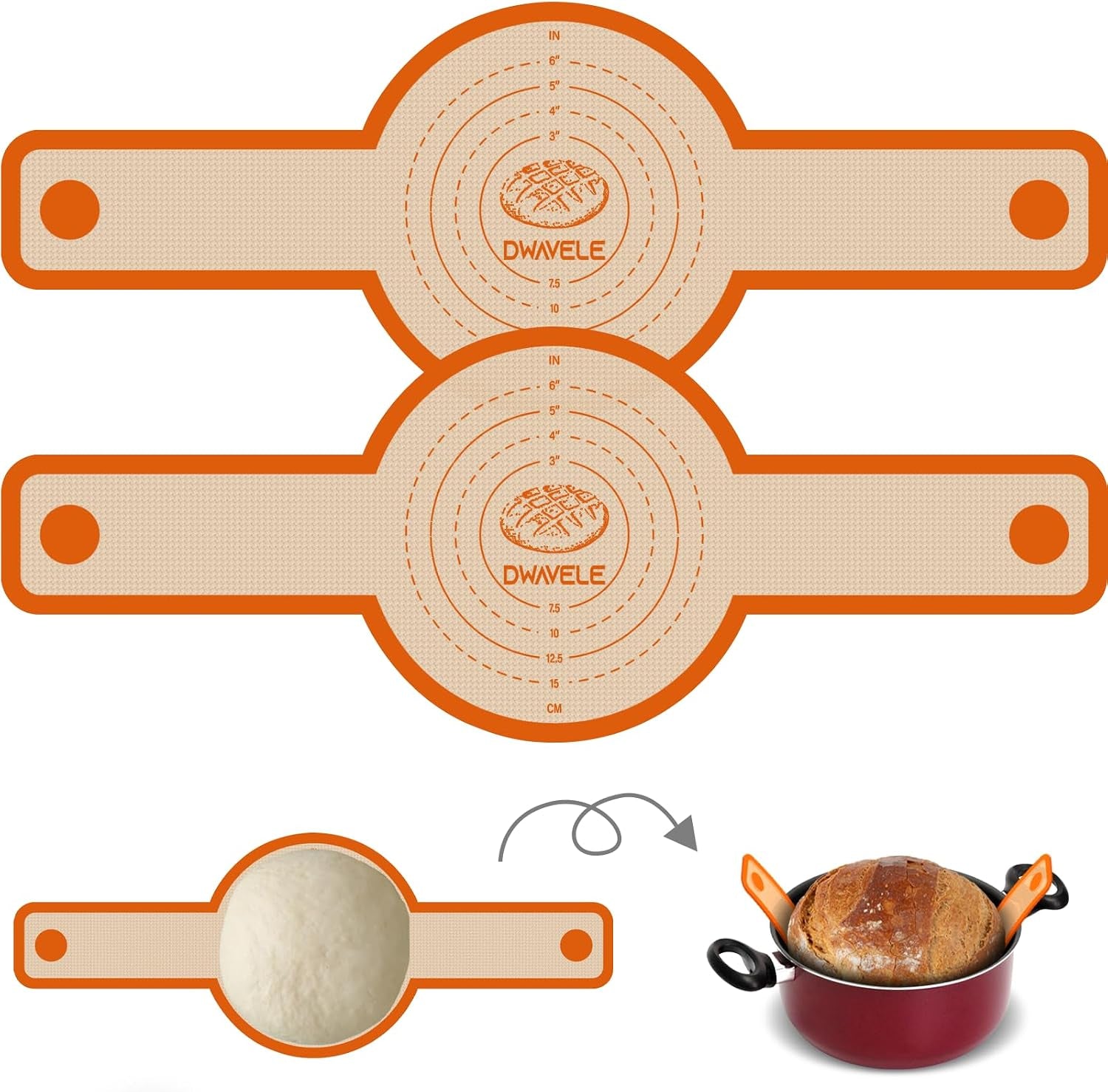 silicone-bread-sling-sourdough-transfer-nonstick-2-pack-round-easy-cleanup-reusable-baking-mats-sour-dough-tools-supplies-for-dutch-oven-orange