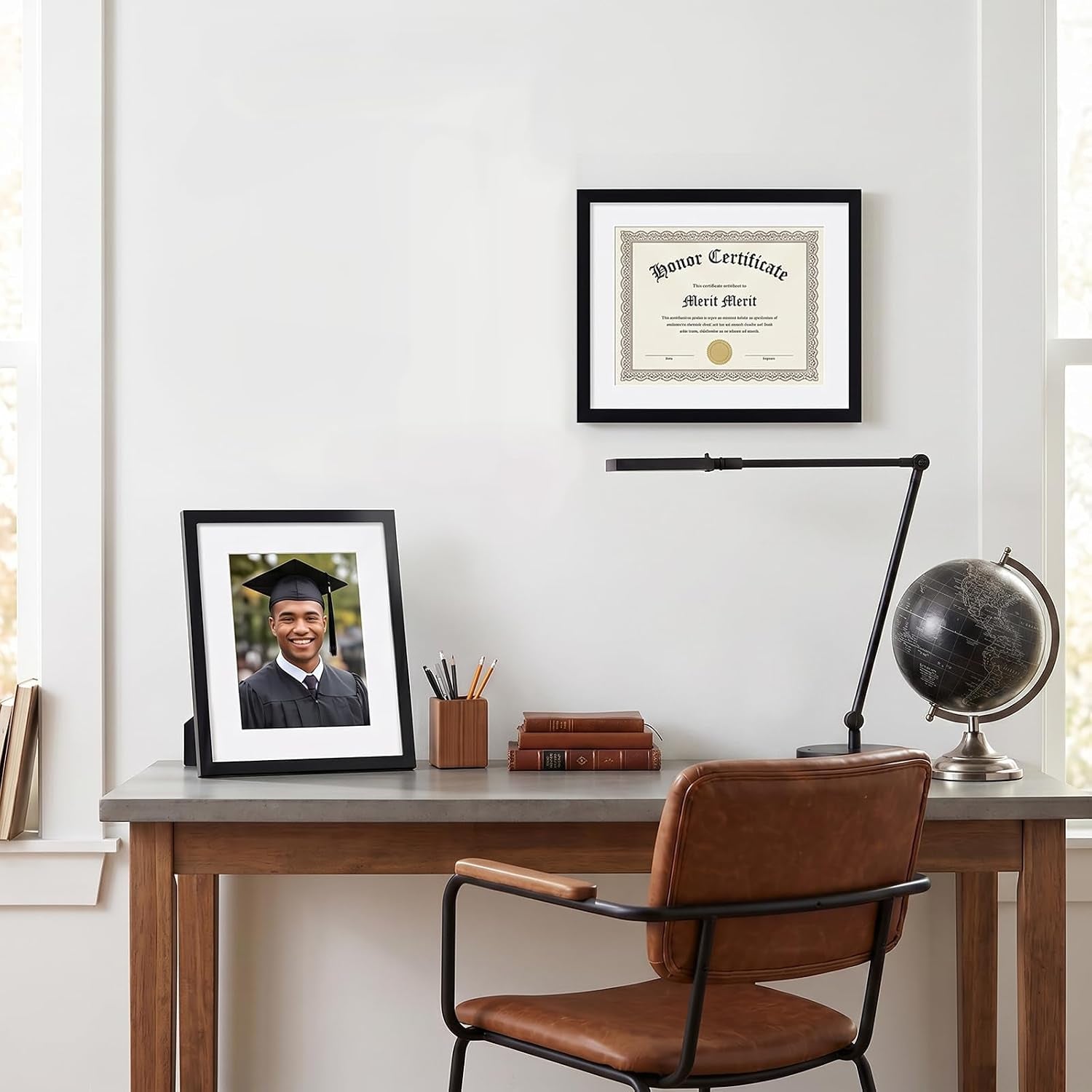8-5x11-picture-frame-set-of-6-with-plastic-cover-pvc-black