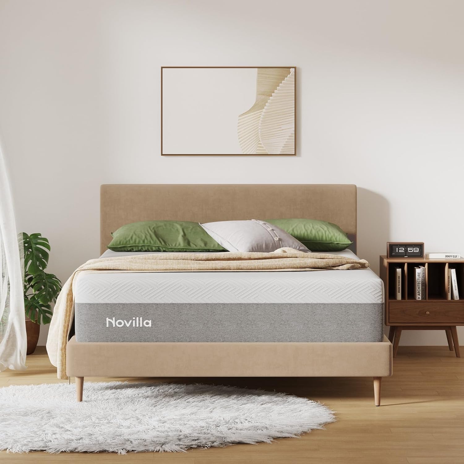 bliss-queen-size-mattress-12-inch-gel-memory-foam-mattress-queen-cool-night-sleep-pressure-relief-support-foam-for-spine-alignment-motion-isolation-medium-plush-feel