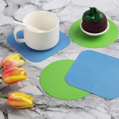 4Pcs Jar Opener Gripper Pad for Seniors with Weak Hands, Rubber | Multi-Function Silicone Bottle Opener Lid Cap Rubber Gripper Pads Kitchen Coasters Gadgets, Light Blue, Green3