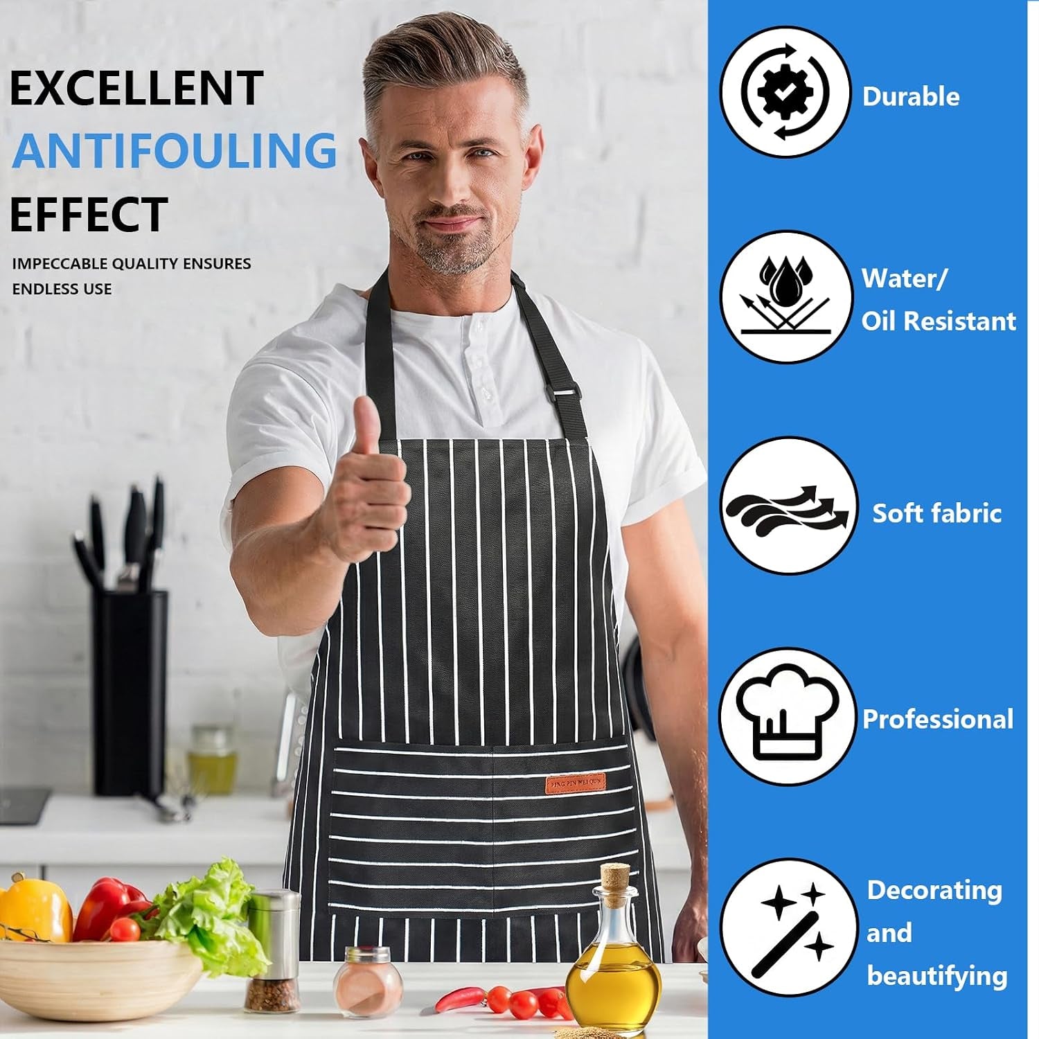 adjustable-kitchen-aprons-unisex-2-pack-2-large-pockets-cotton-polyester-blend-bib-apron-for-home-bbq-restaurant-use