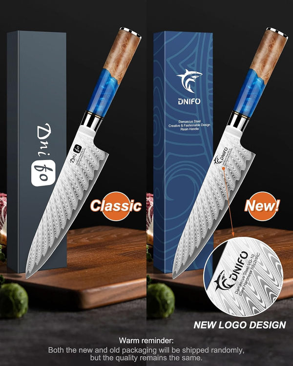Japanese Chef Knife 8 Inch, VG10 Core Damascus Steel Kitchen Knife9