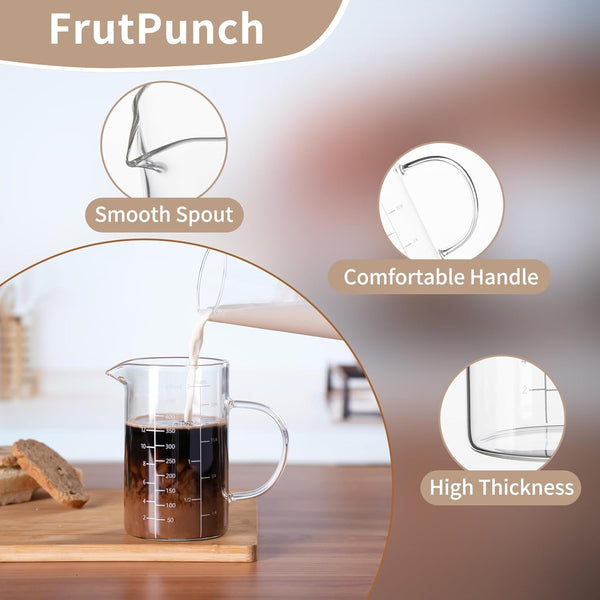 Glass Measuring Cup, 500ML (18OZ, 2 Cups), with Three Scales5