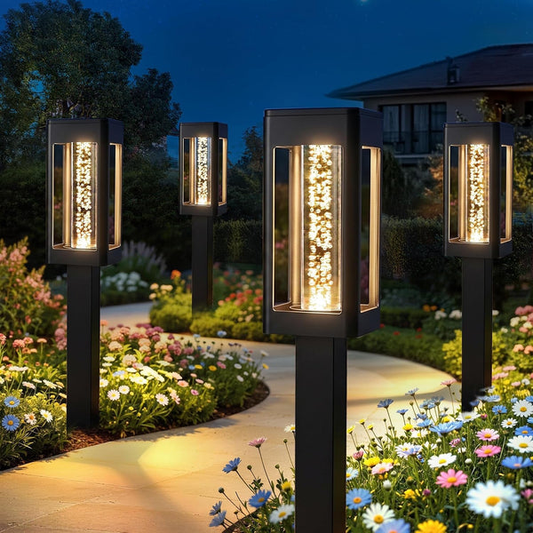Pathway Lights Solar Power, Outdoor Waterproof Stake Lights 6 Pack1