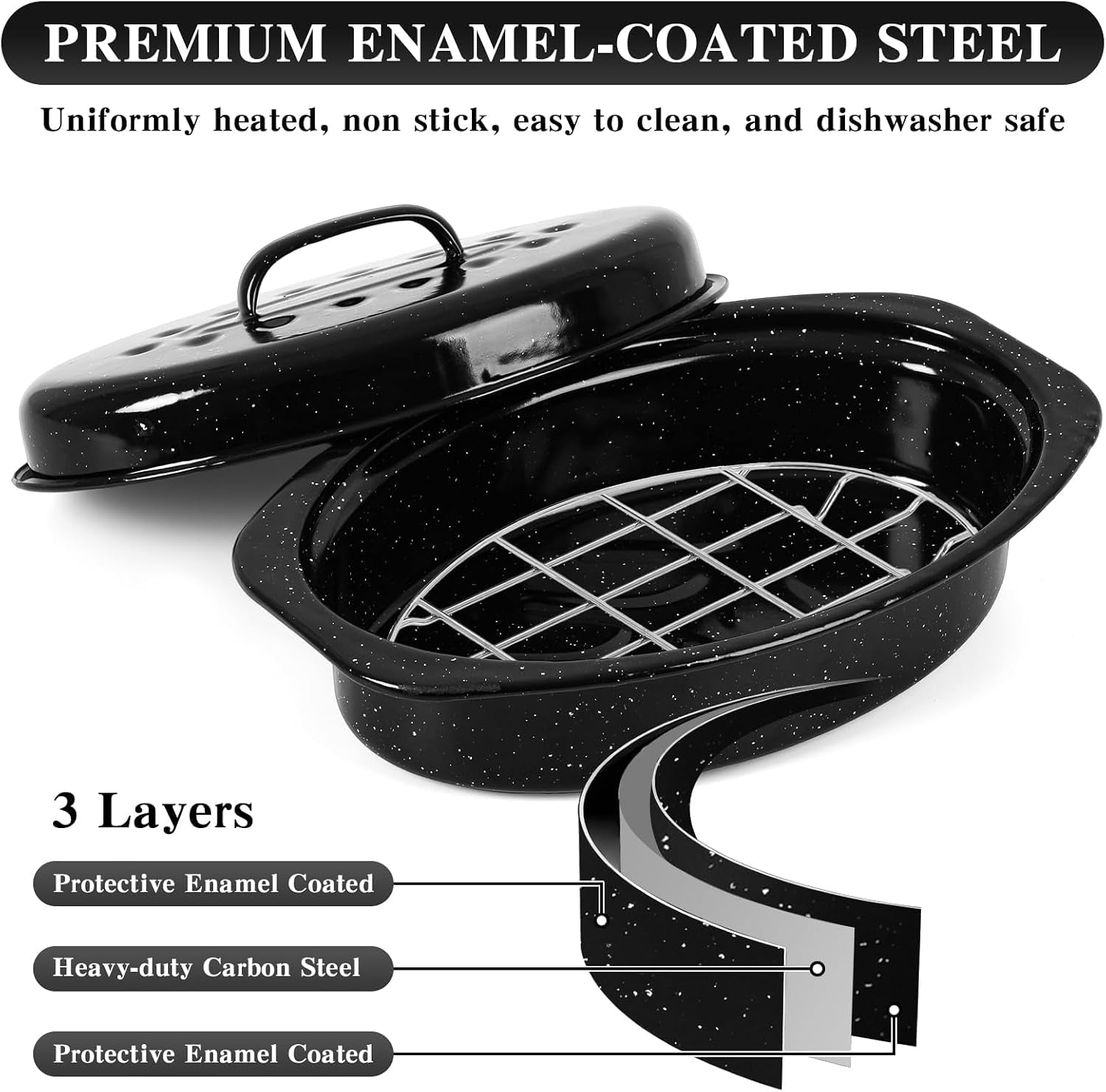 13-inch-small-roasting-pan-with-lid-and-rack-enamel-carbon-steel-roaster-pan-high-temperature-resistance-and-dishwasher-safe-cookware-for-small-poultry-vegetables