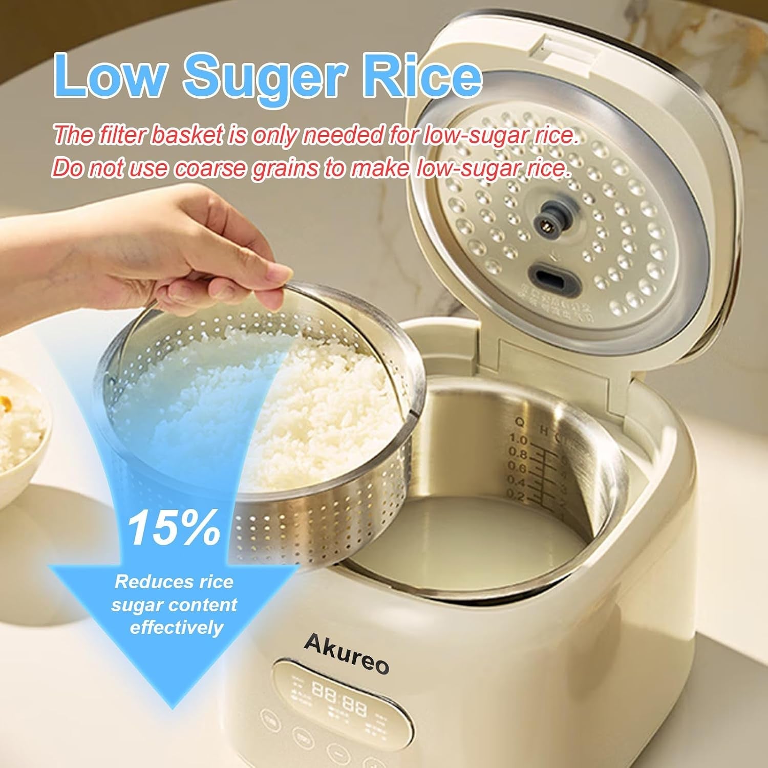 5-cup-2-5l-low-suger-rice-cooker-with-304-stainless-steel-inner-pot-healthy-for-2-3-person-households-office-workers-low-carb-dieters-exercisers-and-the-elderly