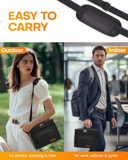 Insulated Lunch Box Men Women Leak-Proof Cooler Lunch Bag 9L7