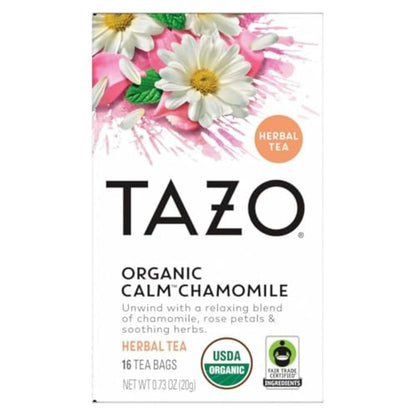 TAZO Calm Chamomile Herbal Tea Bags, Caffeine Free Blend, 16 Total Tea Bags | Chamomile Herbal Tea with Hibiscus, Spearmint, Rose Petals, Lemongrass and Peppermint - Caffeine Free for a Relaxing Bedtime3