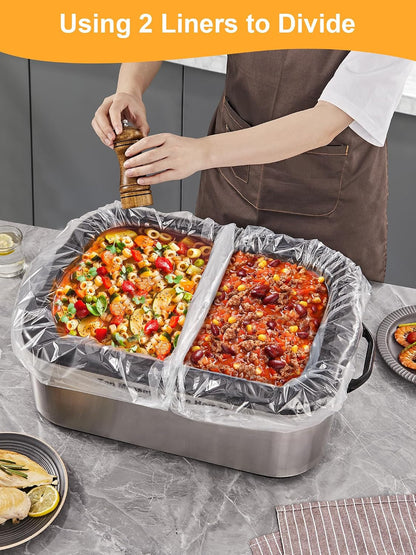 Electric Roaster Liners for Instant Cleanup, 18 X 34 Inch | 10-Count Disposable Turkey Oven Cooking Bags, Bpa-Free, Fits 16, 18, 22 Quart Roaster Pans, for Thanksgiving Christmas7