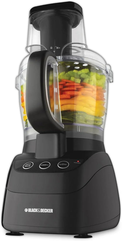Black+Decker FP2500B Powerpro Wide-Mouth 10-Cup Food Processor, Black1