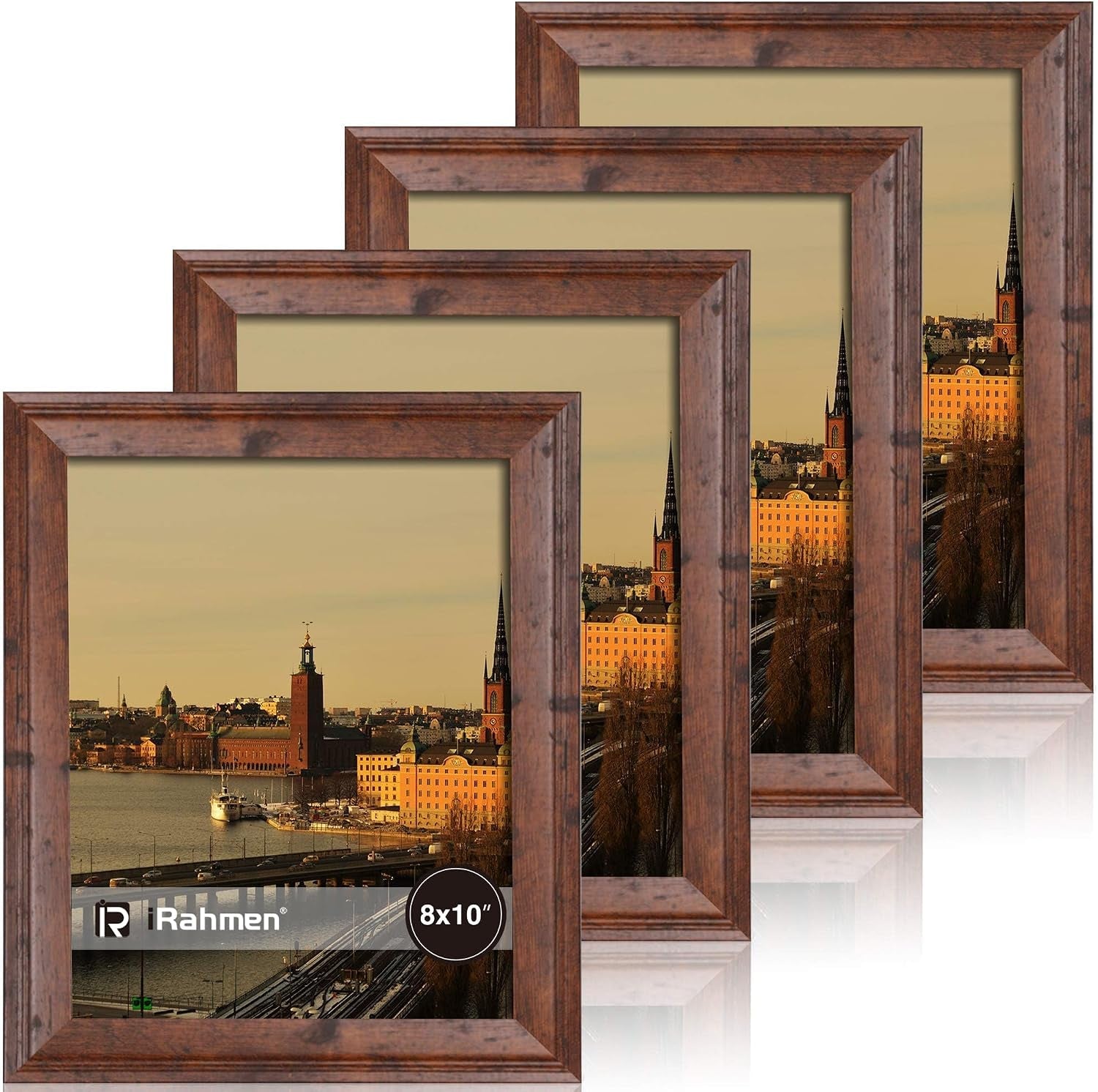 8x10-picture-frame-set-of-4-brown-rustic-vintage-photo-frame-with-real-glass-8-x-10-frames-for-wall-mount-and-tabletop-display