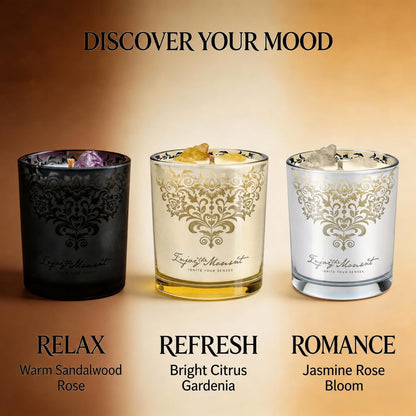 Luxury Candle Gift Set for Women, 3X7Oz, Trimmer & Snuffer Lid3