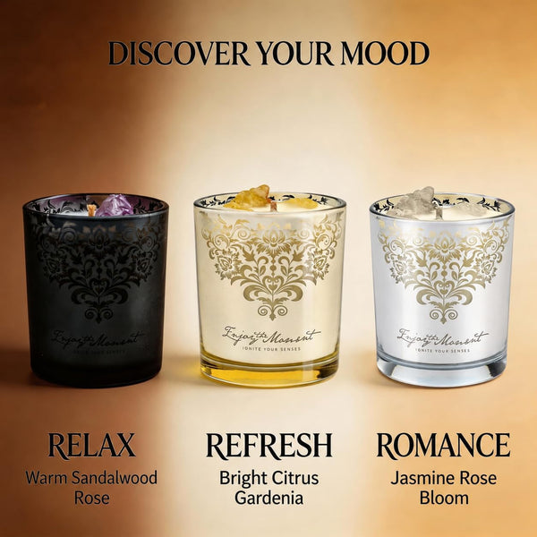 Luxury Candle Gift Set for Women, 3X7Oz, Trimmer & Snuffer Lid3