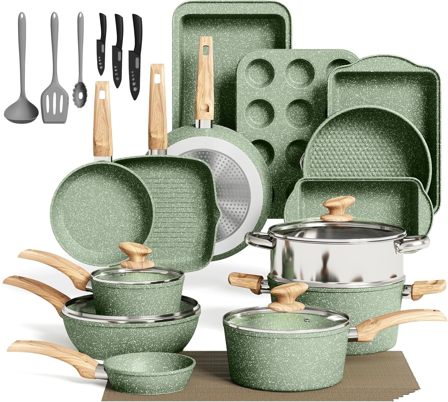 30-piece-pots-and-pans-set-kitchen-cookware-sets-non-stick-induction-compatible-pfoa-pfos-free-bakeware-sets-with-baking-tray-frying-pan-and-saucepan-green