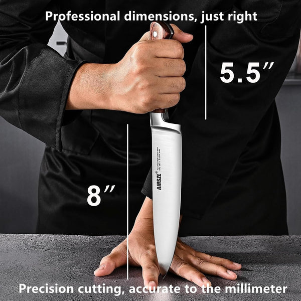 8 Inch Chef Knife, German High Carbon Steel Kitchen Knife3