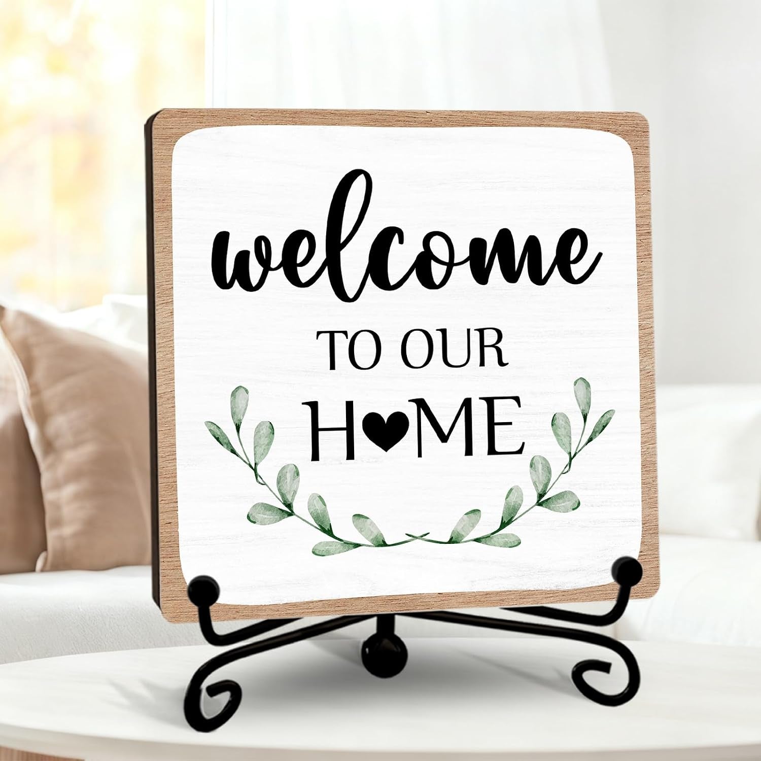 welcome-to-our-home-sign-decor-rustic-home-kitchen-wooden-sign-with-iron-stand-housewarming-gift-for-living-room-bedroom-bathroom-shelf-table-a04