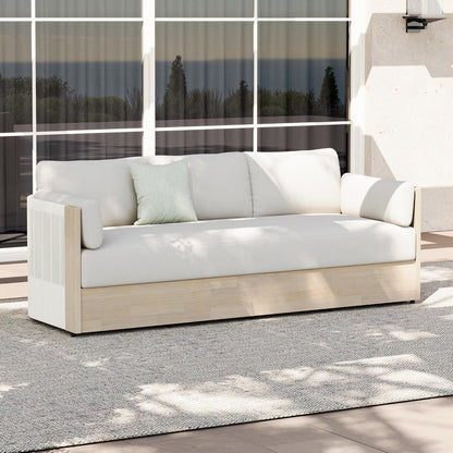 CHITA Outdoor Furniture Set 3 Piece, Patio Conversation Set, Acacia Wood2