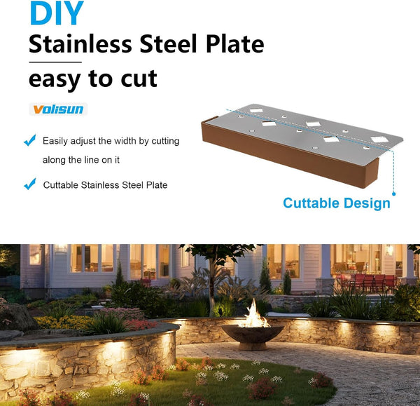 7 Inch Retaining Wall Lights, 2700K Hardscape Lighting, 8 Pack6