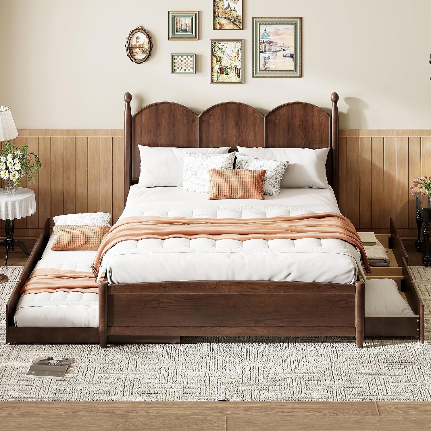 queen-size-platform-bed-with-2-storage-drawers-and-twin-xl-size-trundle-rustic-design-wooden-bed-frame-walnut