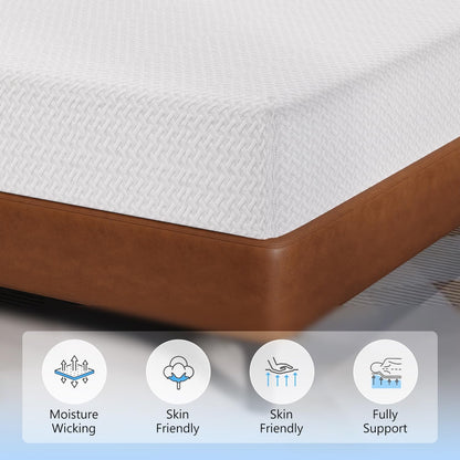 8 Inch Green Tea Full Cooling Gel Memory Foam Mattress/Medium-Firm Mattress for Pressure Relief for Kid Adults/Certipur-Us Certified/Mattress in a Box, Full6