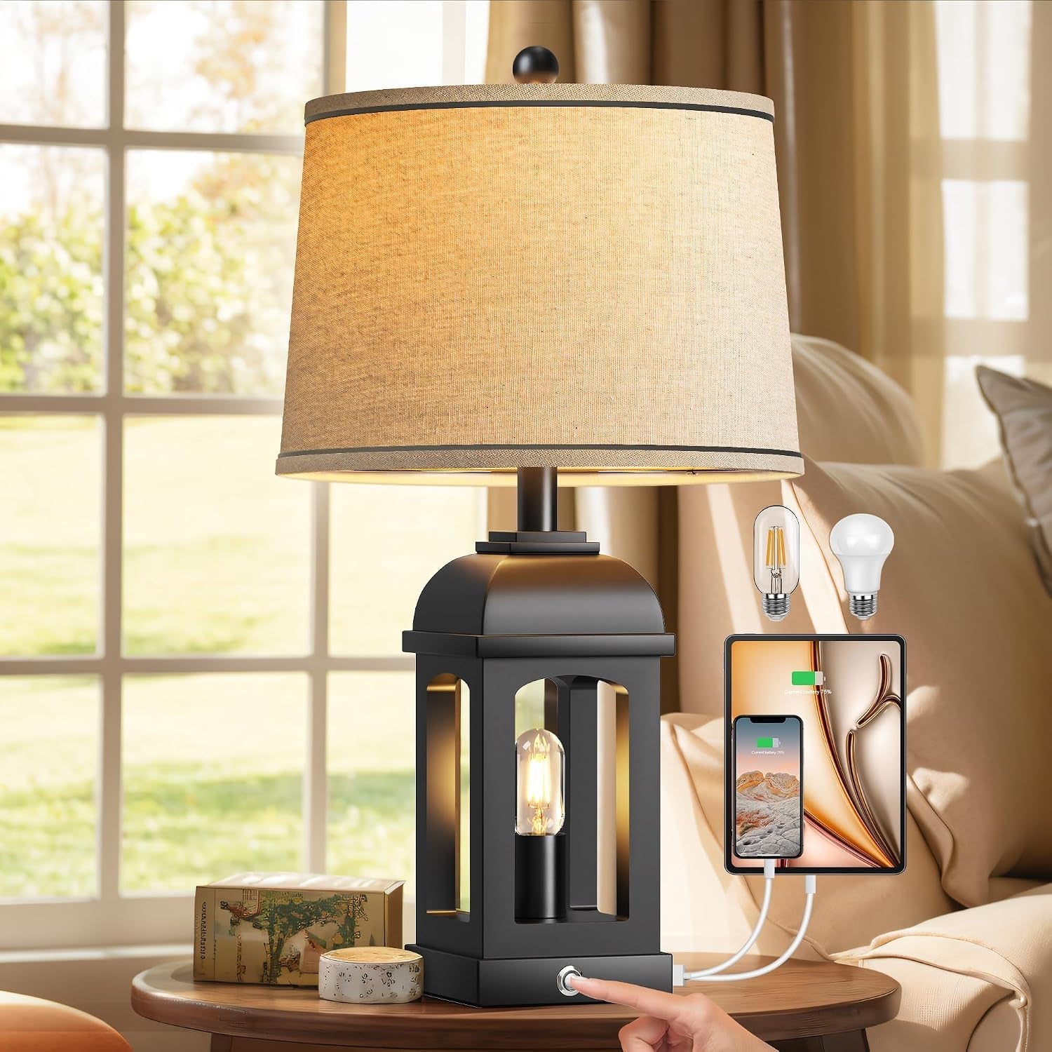 table-lamp-for-bedroom-living-room-farmhouse-lamps-with-nightlight-black