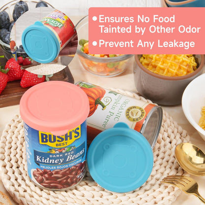 2Pcs 3.0-Inch Silicone Can Lids for Chef Boyardee | Van Camp'S | Goya | Bush'S Best | Farmer'S Market Can, Can Cover for Canned Goods, Soup Can Cap, Fit Most Standard Size, Dishwasher Safe (Lids ONLY)5