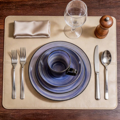 Stoneware Sonoma 56Pc Dinnerware Set, Black + Speckled Spin Wash Cobalt4