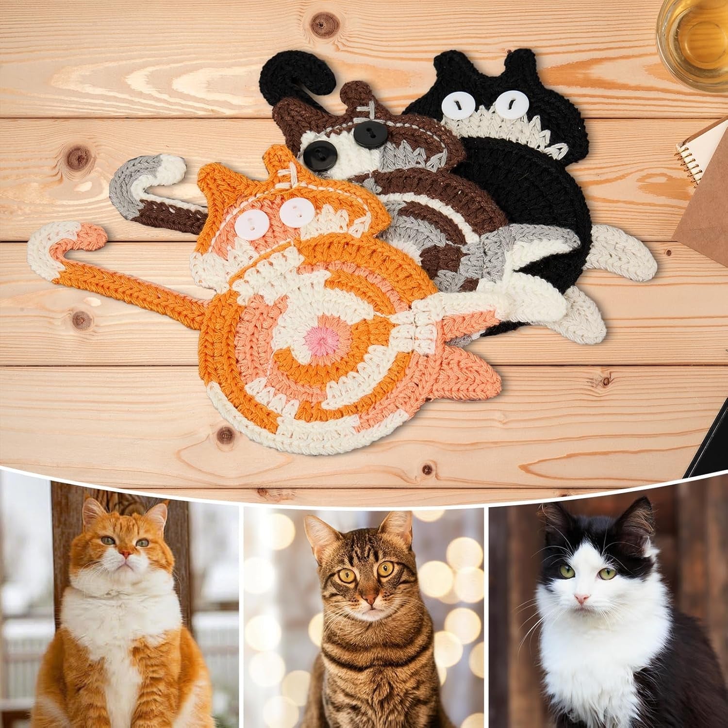 cat-gifts-for-cat-lovers-3pcs-cat-coaster-woven-creative-cat-coaster