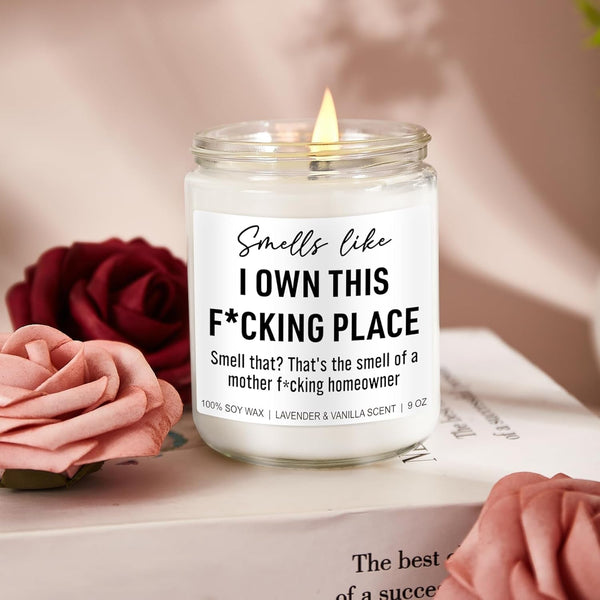Funny Scented Candle, House Warming Gifts New Home, Housewarming Gifts for Women, Men, Couple, New Homeowner - First Apartment Essentials - Closing Presents for Home Buyers - 9 Oz6