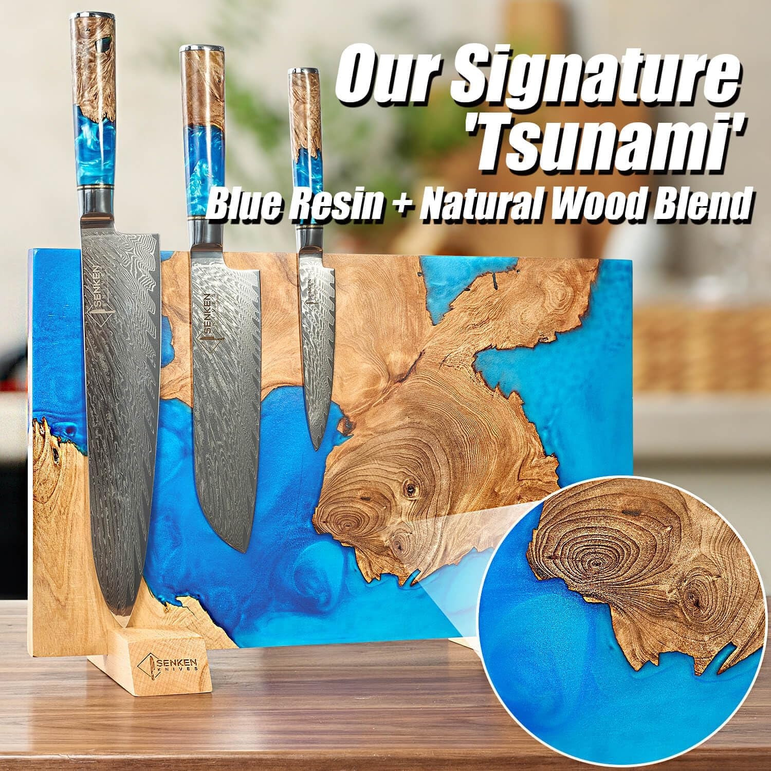 senken-tsunami-7-piece-damascus-kitchen-knife-set-with-magnetic-knife-block-67-layer-japanese-vg10-steel-chef-santoku-cleaver-bread-boning-more-blue-resin-burl-wood-block