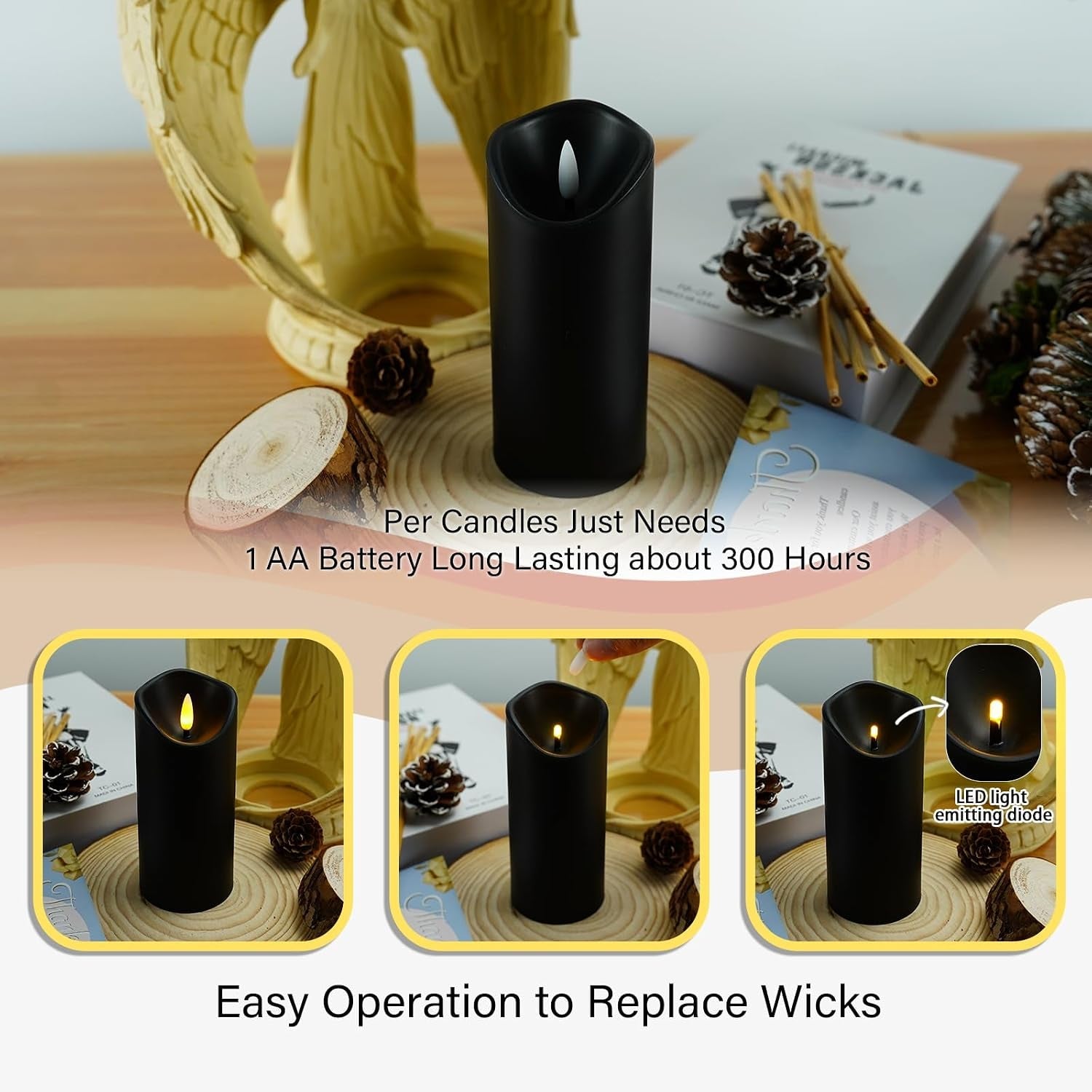 flickering-flameless-candles-battery-operated-plastic-led-pillar-candles-with-remote-control-and-timer-set-of-9-black