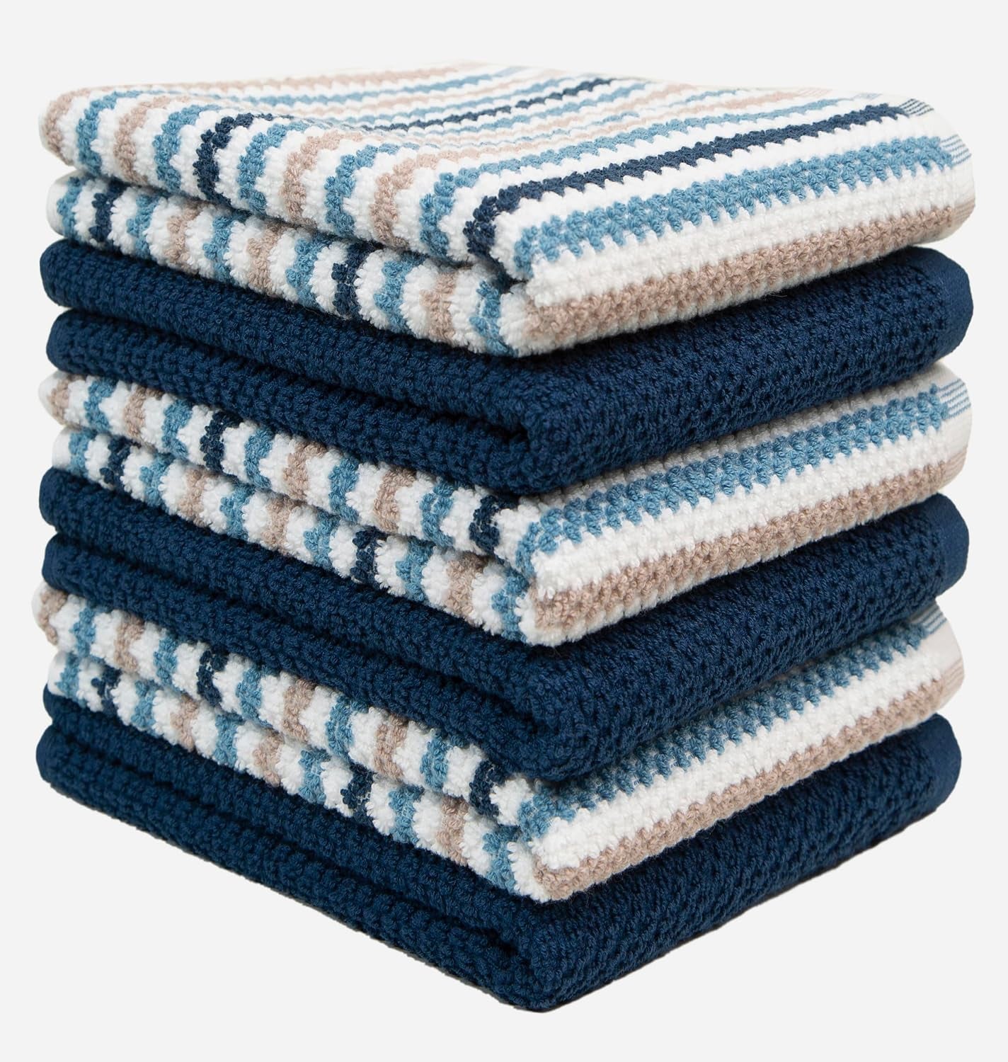 bumble-kitchen-towels-6-pack-100-cotton-16x26-blue-wide-stripe-430-gsm-soft-kitchen-hand-towels-with-hanging-loop-highly-absorbent-durable-for-washing-and-drying-dishes