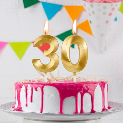 Birthday Candles, 1.96 Inch Number 12 Happy Birthday Candles, Number Candles Decoration for Birthday Party and Anniversary Celebration(Champagne Gold)8