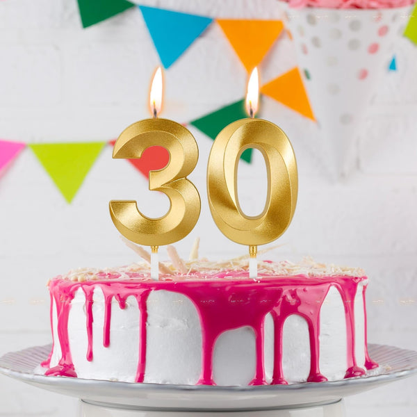 Birthday Candles, 1.96 Inch Number 12 Happy Birthday Candles, Number Candles Decoration for Birthday Party and Anniversary Celebration(Champagne Gold)8