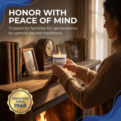 , Yahrzeit Memorial Candle, Glass Tumbler (24 Pack) 24 Hour Candles - Burns 26 Hours | Yom Kippur Candles | Yizkor Rememberance Candle | Perfect for Blackouts, Storms & Hurricanes4