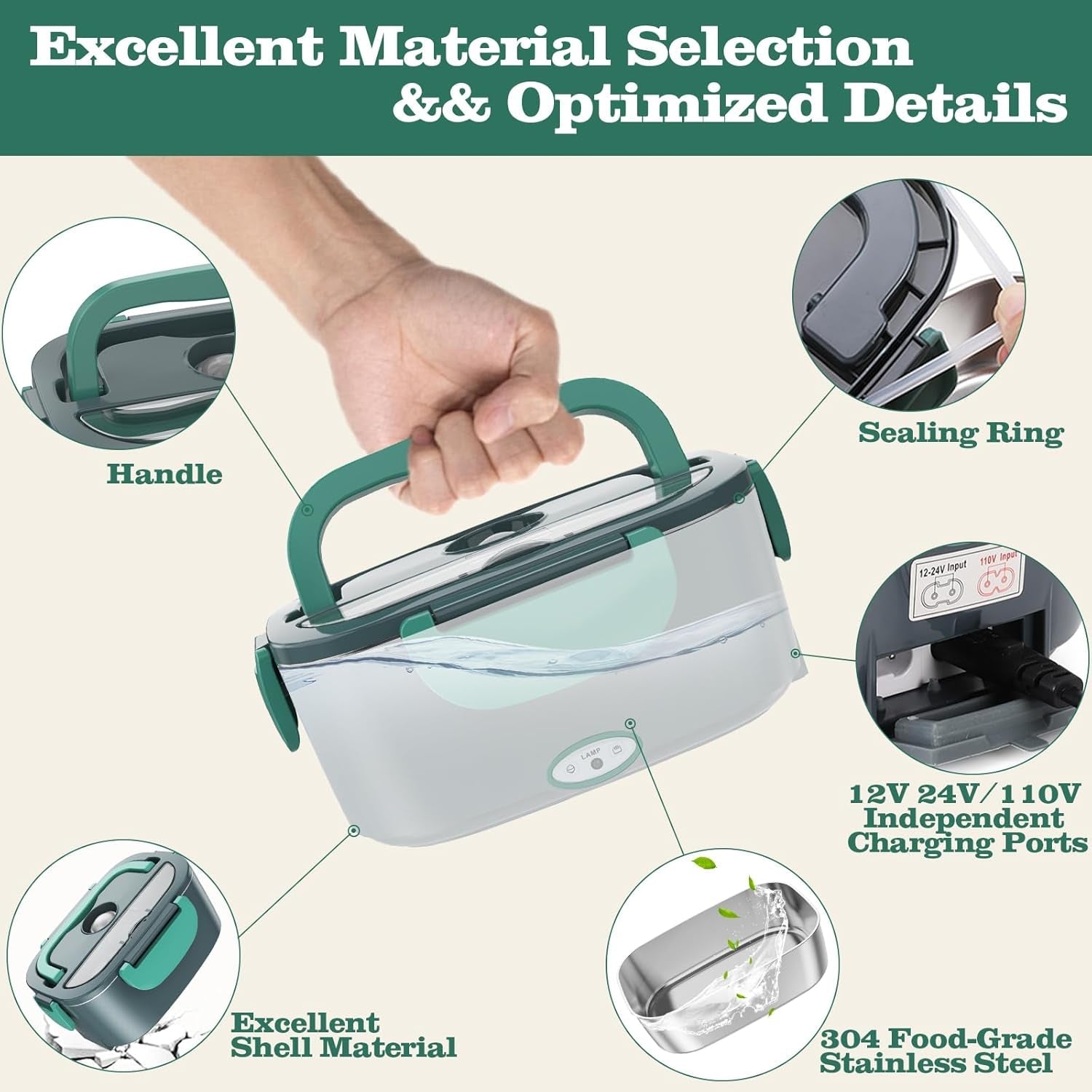 electric-heated-lunch-box-100w-fast-heating-1-5l-food-grade-304-stainless-steel-12v-24v-110v-portable-food-warmer-for-car-truck-office-adults-lonchera-electrica-portatil-green