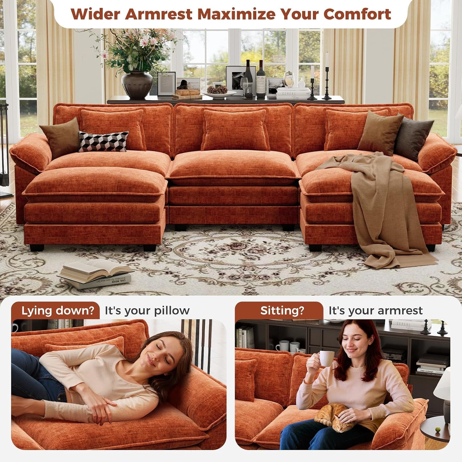 120-oversized-modular-sectional-sofa-comfy-u-shaped-cloud-couch-w-2-movable-ottoman-5-seater-chenille-deep-seat-modern-sofa-couch-for-living-room-diy-combination-terracotta-orange