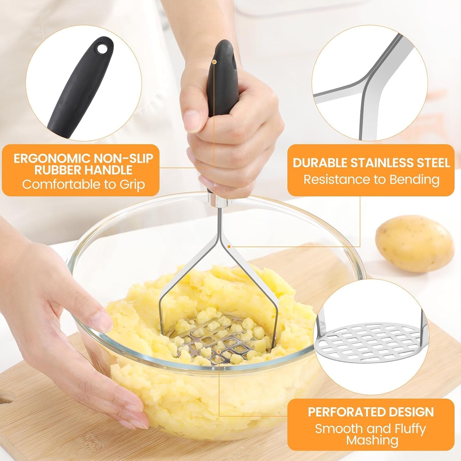 2pcs-potato-masher-set-with-silicone-handle-premium-stainless-steel-potato-masher-integrated-wire-masher-for-potatoes-avocado-vegetables-and-baby-food