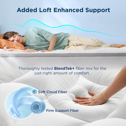 Bedsure Twin XL Mattress Topper - 800 GSM Waterproof Mattress Topper for College Dorm Room Essentials with 8-21 Inches Deep Pocket, Pillow Top Twin Extra Long Bed Pad Fitted for Bedroom - White4