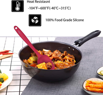 Heat Resistant 600℉ Bpa-Free Silicone Rubber Spatula Set, Kithchen Cooking Spatulas, Baking, Mixing, for Non Stick Cookware, Dishwasher Safe, Red Set of 54