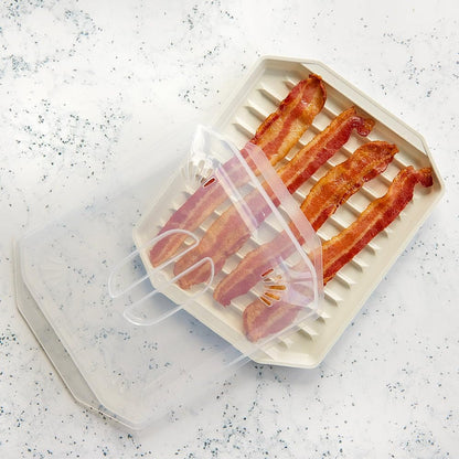 Bacon Rack with Lid, 10.25X8X2 Inches2