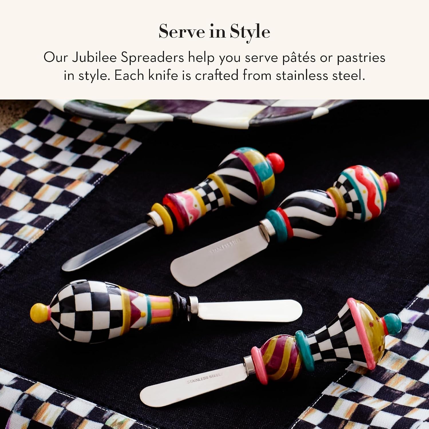 mackenzie-childs-jubilee-canape-knife-set-hand-applied-design-made-from-stainless-steel-with-a-dolomite-handle-charcuterie-knives-1-5-w-x-5-5-l-each-set-of-4